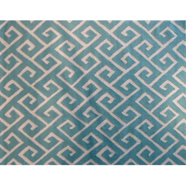 POP Accents PA0109D Bleu Grec - Tapis Spatial 5 Pi x 7 Pi