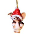 thumbnail image 3 of Adorno colgante para árbol de Navidad con forma de sombrero de Papá Noel de Gremlins, adorno acrílico para cachorro, regalo de Navidad, suministros festivos para fiestas, 3 of 5