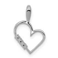 thumbnail image 4 of Real 14kt White Gold Heart Pendant Mounting; for Adults and Teens; for Women and Men, 4 of 4