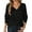 Black, variant on Women's Daily Casual Long Sleeve V-Neck Solid Color Knitted Pullover Sweater Tops for Fall Dark Purple,S