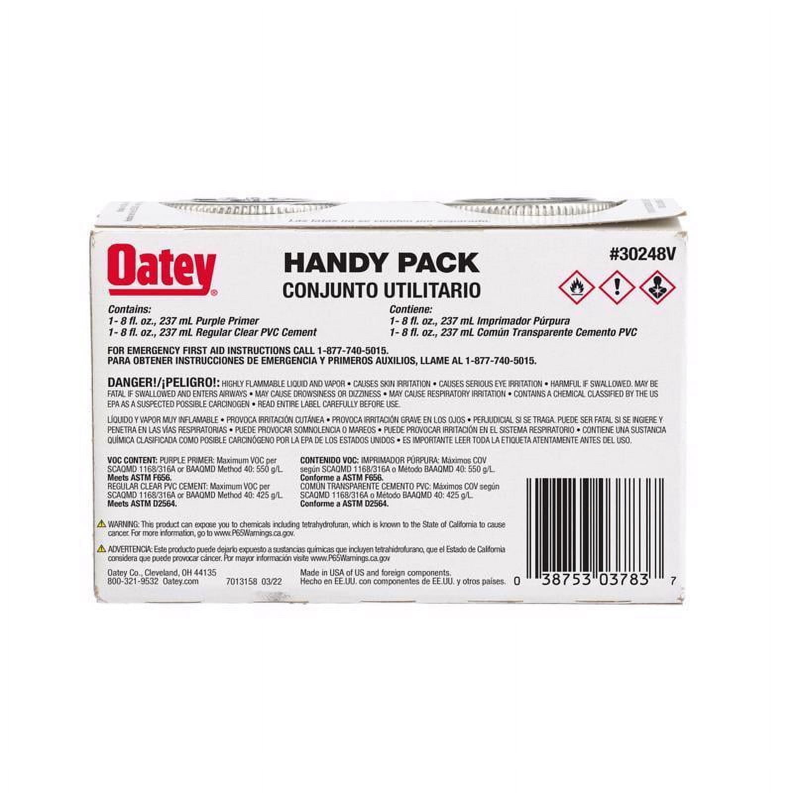 Oatey 4014715 8 oz Primer & Cement for PVC - Clear & Purple