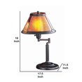 thumbnail image 5 of Benjara BM223703 Metal Body Swing Arm Table Lamp with Conical Mica Shade, Bronze, 5 of 5