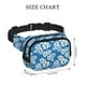 thumbnail image 4 of Fotbe Leaves And Flowers Cangurera Cuadrada con Estampado de Doble Capa, Bolsa de Cintura Ajustable Mini para Hombres y Mujeres, 4 of 9