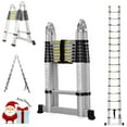 thumbnail image 1 of 16.5Ft Extension Folding Telescopic Aluminium A Frame Ladder Steps 330lb Capactiy EN131 Certificated, 1 of 4