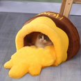 thumbnail image 3 of kurtrusly Pot de Miel Lit pour Chat Lit Doux avec Tapis Marron, 3 of 8