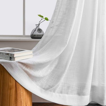 sheer drapes grommet flax
