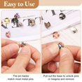 thumbnail image 4 of 60Pack Metal Locking Pin Backs, Pin Keepers Locking Clasp, Gold, 4 of 7