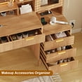 thumbnail image 3 of EDTara Coiffeuse Moderne à Cannelures, avec Miroir Éclairé et Prise de Courant, Miroir HD de 24 Pouces, 5 Tiroirs et Tablette de Rangement pour Femmes et Filles, 3 of 7