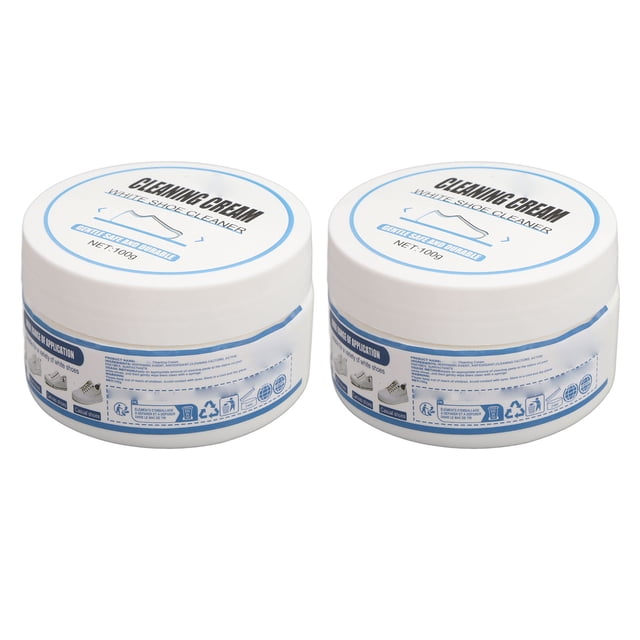 Crema Limpiadora De Zapatos, 2 Unidades, 100 G, Crema Limpiadora De Zapatos Blanca, Suave Para Cuero PU