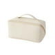 thumbnail image 1 of Bearachild Bolsa de almacenamiento de cosméticos de cuero PU de gran capacidad, bolsa de mano para artículos de tocador, bolsillo organizador de Almacenamiento y organización del hogar Blanco Bearachild HA064909-01B, 1 of 6