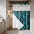 thumbnail image 4 of Teal Starfish Coastal No Hook Shower Curtain with Snap in Liner, Waterproof Fabric Shower Curtains, Nautical Coral Shell Ocean Summer Beach Shower Curtain Set Top See Through for Bathroom 72"x84", 4 of 8