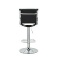 thumbnail image 3 of Adjustable 37 to 45.5 Inches Balck PU Bar Stool with Chrome Leg Set of 2, 3 of 3