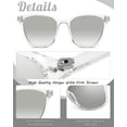 thumbnail image 4 of Gafas de sol Myiaur polarizadas cuadradas con espejo para mujer, 4 of 7