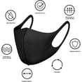thumbnail image 4 of Mascarilla de Tela Transpirable MACHAO 8 Piezas Reutilizable Negra, 4 of 5