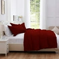 thumbnail image 3 of D.N.G. BEDDINGS 3 Piece Luxury Diamond Pattern Comforter Set, Premium Super Soft, 800 Thread Count, 100% Egyptian Cotton, Super King Size, Solid Burgundy Color, 3 of 8