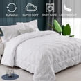 thumbnail image 2 of Empire Home Fashion 3-Piece White inch Pleat Comforter Bedding Sets, Full, 2 of 7
