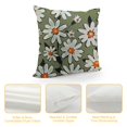Fenyluxe Flowers White Orange Modern Rustic Decorative Couch Pillow