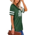 thumbnail image 4 of Anbech St. Patrick's Day Short Sleeve T-Shirt for Women Casual Four-leaf Clover Print Tee Shirt with Round Neck, 4 of 4
