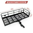 thumbnail image 6 of Yeshouse Hitch-Mounted Cargo Carrier | 60"x24"x6" Basket With 500 Lb Capacity | with Net and Straps | Fits 2-Inch Receivers | for Cars and SUVs, 6 of 6
