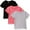 Black/Hot Pink/Heather, variant on Marky G Apparel Baby and Toddler Short-Sleeve T-Shirts 100% Cotton Jersey Crew-Neck Tee, 18M, Red/Heather/Heather(Pack of 3)
