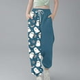 thumbnail image 3 of WMTBSRSW Teen Girls Fleece Cinch Bottom Sweatpants Cute Ghost Spider Graphic Baggy High Waist Elastic Jogger Pants Drawstring Athletic Pants Y2K Preppy Pants, 3 of 5
