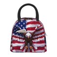 thumbnail image 1 of Balery USA Eagle with Spread Wings Bolsa de Almuerzo para Mujeres, Caja de Almuerzo, Bolsa de Almuerzo Pequeña Impermeable, Tote de Almuerzo Reutilizable con Gran Capacidad, 1 of 6