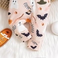 thumbnail image 6 of LIJCC Halloween Newborn Baby Girl Ruffle Clothes Infant Long Sleeve Romper Jumpsuit Bodysuit Sleeper Zipper Footie Romper Playsuit with Headband Christmas Outfits, 6 of 8