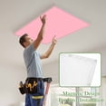 thumbnail image 4 of Pink Magnetic Fluorescent Light Covers for Ceiling Lights 2 x 4 Feet, Pure Pink Office Classroom Kitchen Drop Ceiling Light Covers Lighting Filters Shade Panel 1 Pack, 4 of 9