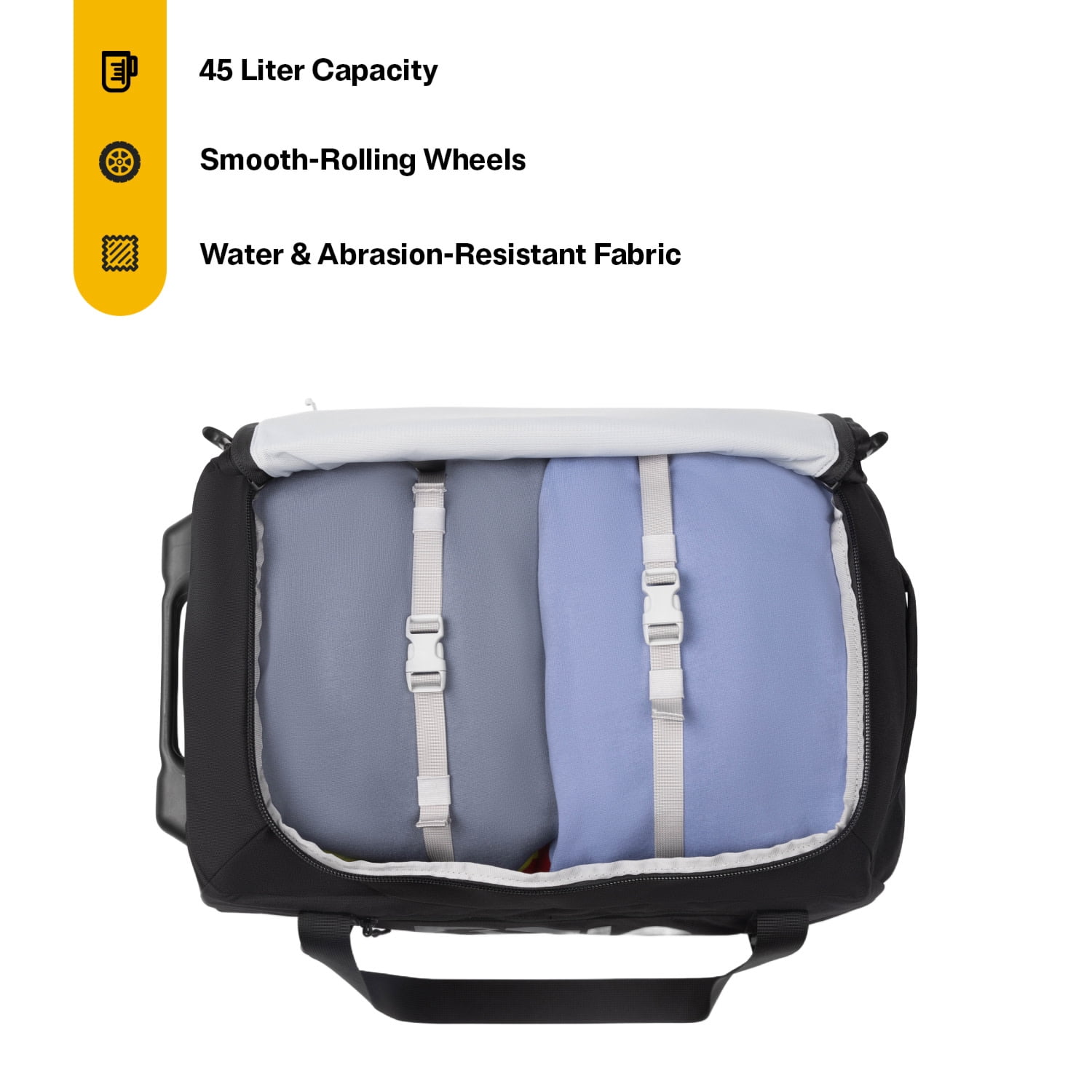 RTIC Road Trip Rolling Duffle Bag, Medium, Water-Resistant and Wheeled, Trailblazer