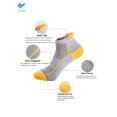 thumbnail image 5 of Deago Mens Low Cut Ankle Athletic Socks Cotton Mesh Cushioned Running Ventilation Sports Tab Socks (Gray), 5 of 9