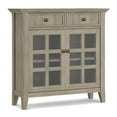 thumbnail image 6 of Acadian Solid Wood 48 inch Wide Storage Bench and 36 inch Wide Storage Cabinet in Distressed Grey, 6 of 11
