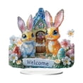 thumbnail image 1 of yuksok Rabbits Tabletop Ornament Easter Decor Animal Display for Holiday Study Room A, 1 of 9