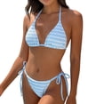 thumbnail image 2 of PFRNLF Two Piece Swimsuit Bathing Suits for Women Triangle Bikini Halter String Bikini Set, 2 of 9