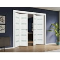 thumbnail image 4 of Slab Barn Door Panel Frosted Glass 36 x 80 inches | Quadro 4445 White Silk | Sturdy Finished Doors | Pocket Closet Sliding, 4 of 6