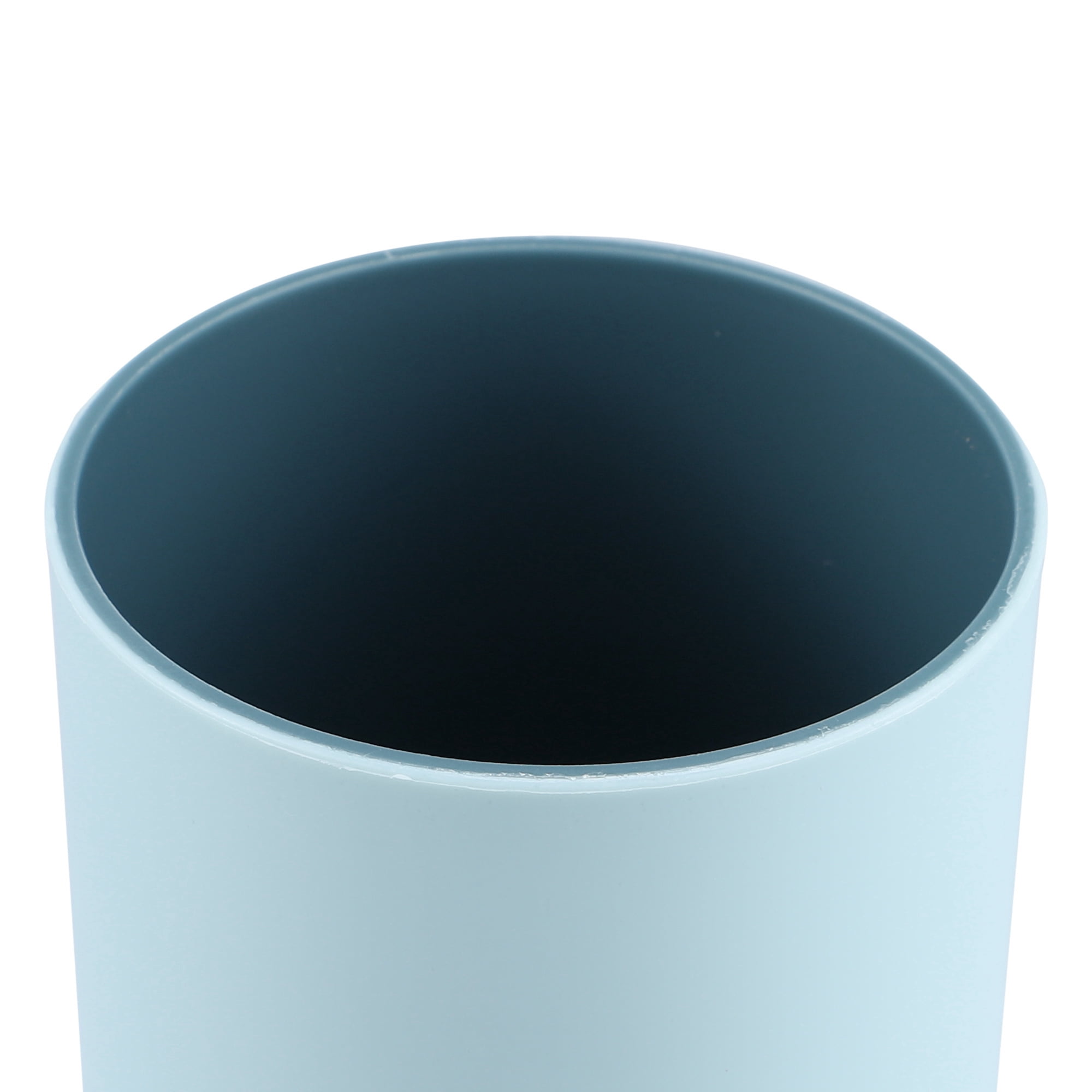 Unique Bargains 2Pcs Bathroom Cups Tumblers Toothbrush Cup 4.33''x2.76'' 350ml Blue, Gray