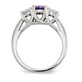 thumbnail image 2 of 10k WhiteGold Survivor Collection Clear/Purple Topaz Pamela Ring, 2 of 4