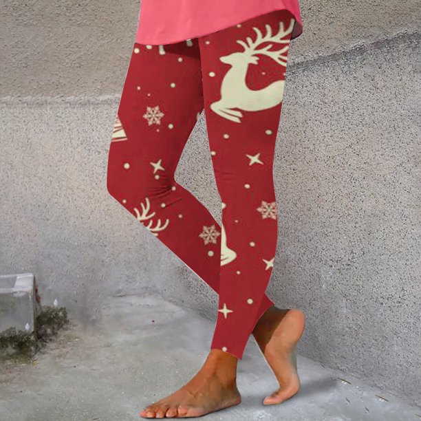 Puntoco Mujer Otoño e Invierno Moda Navidad Imprimir Slim Boots Pantalones Mujer Leggings Puntoco Puntoco-695