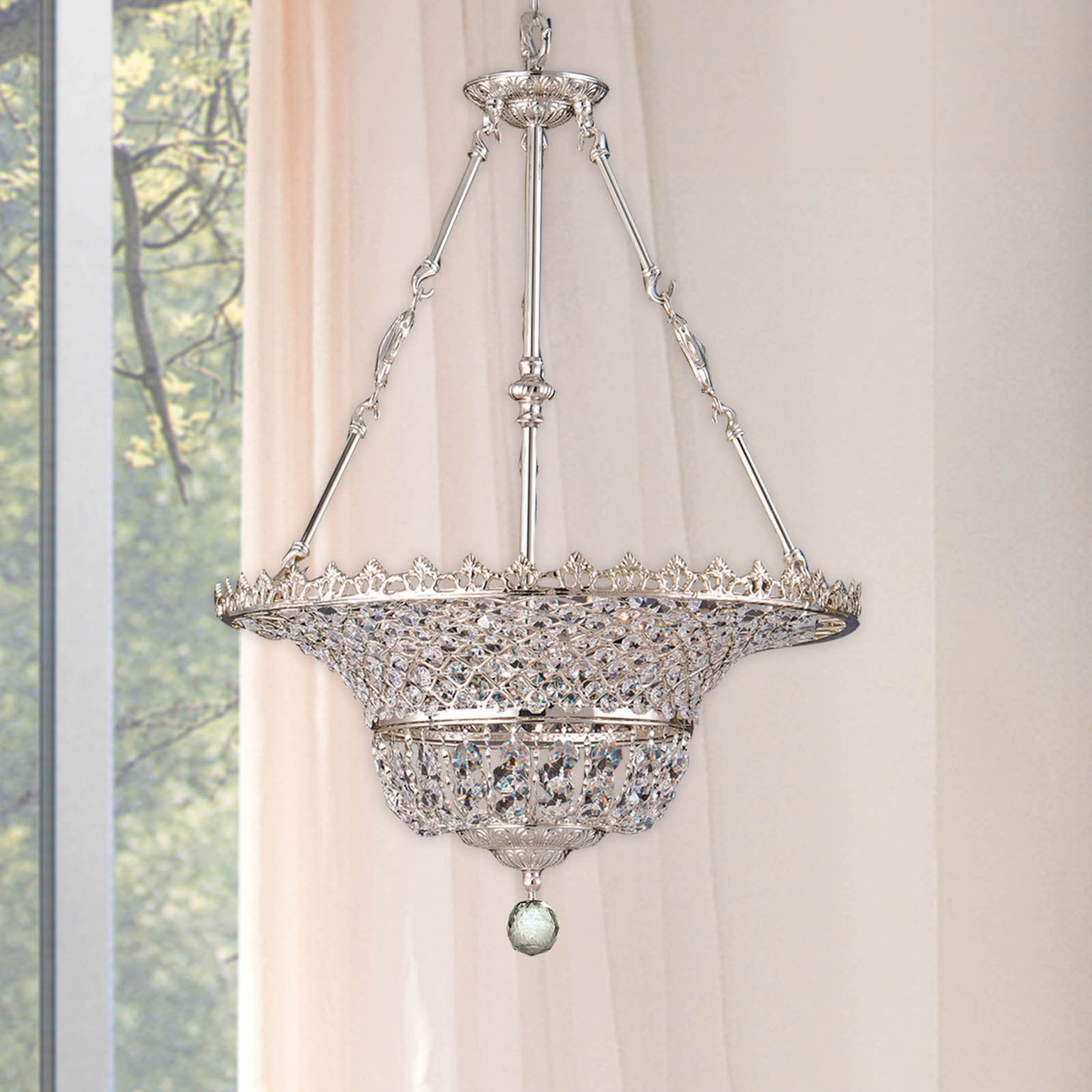 Springdale Lighting Kreigal Inverted Crystal Pendant Light
