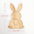 thumbnail image 2 of ACDANC Easter Bunny Wooden Serving Tray Easter Charcuterie Board Bunny Egg Plates Dishes Cheese Display Food Dish for Butcher Block Vegetables Fruit Salad Wood Decorative Tray, 2 of 8