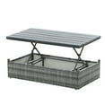 thumbnail image 7 of Patio Furniture Set, Outdoor Seasonal PE Wicker Furniture Set, 5 Pieces Patio conversation Set With Plywood & Adjustable Coffee Table, 7 of 7