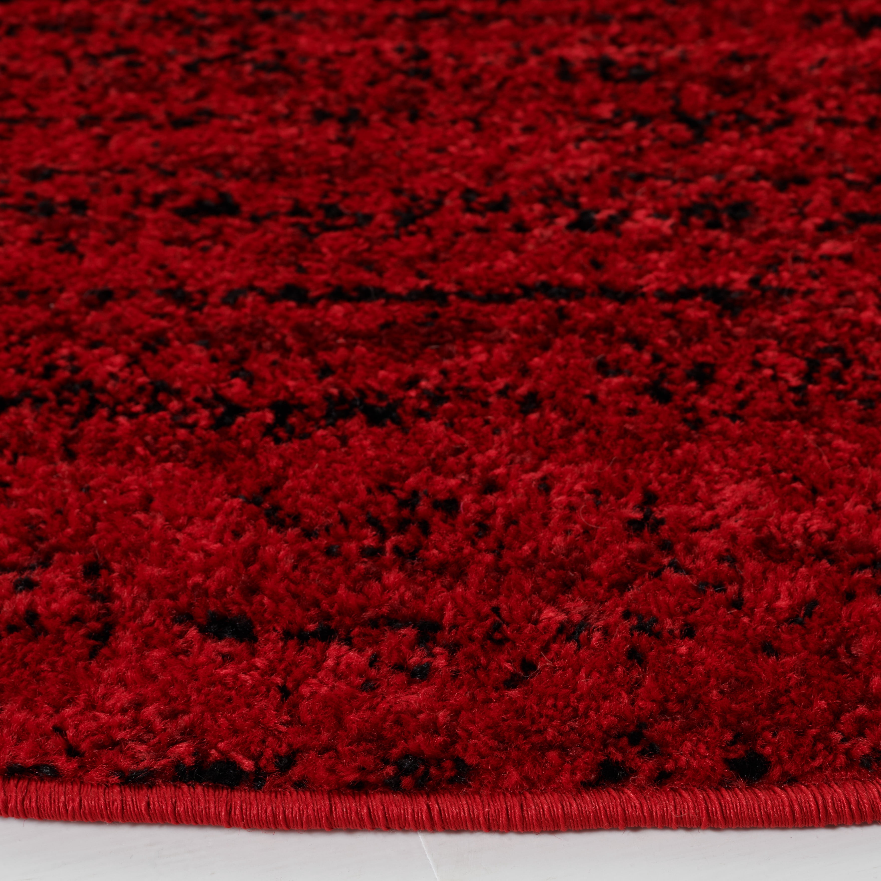 SAFAVIEH Adirondack Linnette Abstract Area Rug, Red/Black, 10' x 10' Round