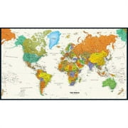 GeoNova  Classroom Pull Down Contemporary World Map