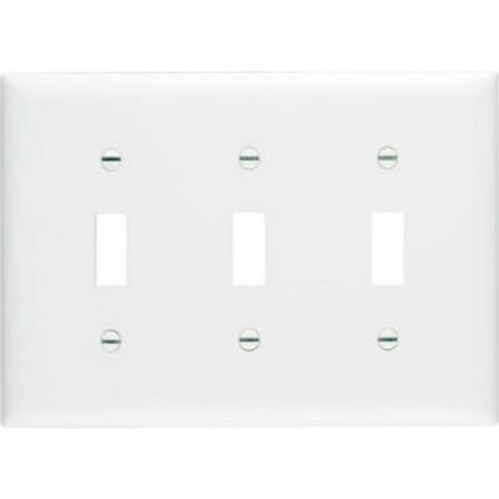 UPC 785007274202 product image for Pass & Seymour TP3WCC12 White 3-Toggle Opening Nylon Wall Plate | upcitemdb.com