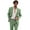 Green, variant on Mens Linen Suit 2 Piece Slim Fit Wedding Suit for Men Groosmen Prom Linen Jacket Pant Set Sky Blue XXS
