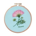 thumbnail image 1 of Blingpainting Floral Embroidery Kit for Beginners,Plant Pattern,Albizia Cross Stitch Kits Set , Including Stamped Embroidery Cloth with Embroidery Hoops, Color Threads and Tools, 1 of 2