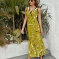 thumbnail image 6 of Paisley Bandana Pattern Yellow Sleeveless Dress Summer Women Clothes Dress for Pregnant Women Dresses, 6 of 9