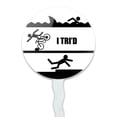 thumbnail image 2 of I Tri'd Triathlon Triathlete Swim Bike Run Tried Funny Cupcake Picks Toppers Decoration Set of 6, 2 of 6