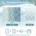 thumbnail image 2 of VUNATE Outdoor Rug Carpet 8'x10' Waterproof Reversible Patio Rug Portable Modern Ombre Blue and Teal Indoor Outdoor Rug Plastic Straw Rug for RV Camping Garden Picnic Deck Backyard Porch Decor, 2 of 7