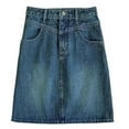 thumbnail image 5 of LWavelet Classic Denim Midi Skirt Women Fall Casual Structured Versatile Bottoms Blue S, 5 of 7
