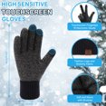 thumbnail image 7 of FZ FANTASTIC ZONE Men Women Winter Knit Hat Beanie Long Scarf Touchscreen Gloves Set Skull Cap Neck Warmer Gloves Set with Fleece Lined,Black Grey, 7 of 7